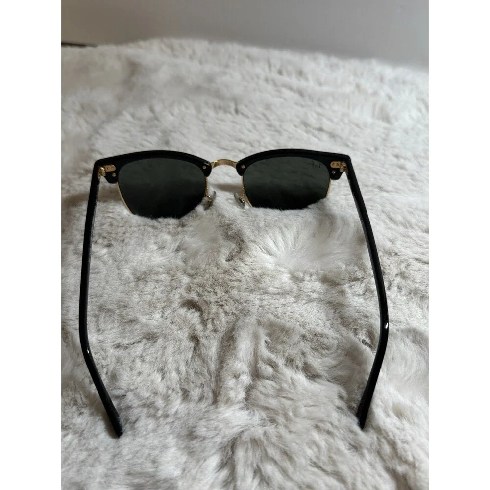 Ray-Ban RB3016 Clubmaster Is 03qSunglasses Black Gold W0365 Excellent